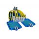professional animal inflatable mobile water park , outdoor amusement park rides with 2 swimming pools