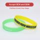 Custom Logo Printed Silicone Wristbands Multi Style night glow Luminous Silicone Bands For Promotion And Advertising