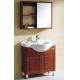 Floor mounted PVC Bathroom Vanity，Wood grain PVC bathroom cabinet,Mirror cabinet
