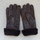 Attractive design printed Russian sheepskin shearling warm gloves winter
