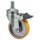 Edl Medium 5 300kg Threaded Brake TPU Caster Plate Swivel with Yellow Color 6745-86A