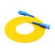 Yellow Dual Core Fiber Optic Patch Cord OM3 10 Gbps 4CH