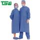 Blue SMS 70gsm Reinforced Sterile Surgical Gowns For Doctor