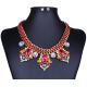 Luxury ladies retro colored crystal necklace woven wild