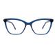 Skin Friendly Acetate Frame Glasses Blue , Classic Cat Eye Glasses With Clear Lens