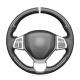 Hand Stitched Carbon Leather Steering Wheel Cover Wrap for SUZUKI Swift 2014 2015 2016