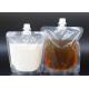 Biodegradable Liquid Stand Up Pouch Non - Leakage With Clear Window  / Spout / Zipper