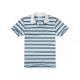 Bamboo Cotton Anti Pilling Mens Striped Polo Shirts Black White Strips Founded