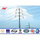 69 KV Philippines Galvanized Steel Pole / Electrical Pole With Cross Arm