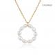 Luxury Brand 14k Gold Plated Necklaces 10 Pearls Round Pendant Necklace