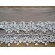Vintage Embroidered Tulle Nylon Lace Trim For Ladies Dress 22CM Off White