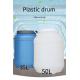 Reusable 50L Plastic Chemical Container With Lid HDPE White Round