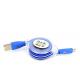 USB 2.0 LED Light Charging Cable , Iphone Charger USB Port Extension Cord