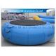 Exciting Inflatable Water Game / Rave Sports Water Trampoline Blue Color