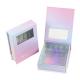 Magnetic clamshell gift box Cosmetic Nail Art box Custom printed holographic effect box with transparent window box
