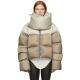                  Winter New Thick Down Cotton Puffer Coat for Ladies Vintage Warm Women Clothing Scarf Design Bubble Jacket             