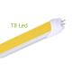 24V DC T8 LED Tube Light Yellow Cover With SMD 2835, Epistar No Wavelength Below 500nm