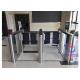 Waist Height Office Security Turnstile Gate RFID Face Recognition Flap Barrier Gate