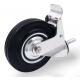 5 inch threaded stem casters with brakes industrial rubber casters