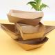 Eco-friendly Square Food Tray for Biodegradable Takeaway Sushi Sandwich Kraft Paper Box