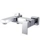 Chrome plated Single Handle Brass Bathtub Faucet Built - In Two Holes