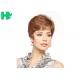 Super Popular Short Natural Looking Synthetic Wigs Easy Style With Neat Bang