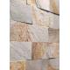 Natural slate culture stone sawn cut split China yellow beige color