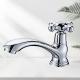 Single-Handle Single Cold Water Basin Tap Stylish Bathroom Faucets In Chrome