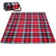 Checkered Portable Beach Mat , Water Repellent Pocket Picnic Blanket