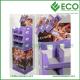 Chocolate Cardboard Promotional Floor Display Shelves With Separate Counter Display For Supermarket