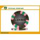 Green / Pink / Blue Clay Material Poker Chips Beautiful Edge Strip 3 Color