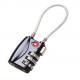 Cable zinc alloy TSA travel lock& Fashion Design Tsa Luggage Lock& Tsa Bag Number Lock