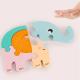 Baby 0.9cm Balance Forest Wooden Block Puzzle Toys Wooden Animal Jigsaw Puzzles