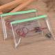 Small Clear Pencil Pouch Case Zipper Transparent Pen Pouch With Ball Chain Cosmetic
