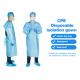 Comfort Medical Isolation Gown , CPE Thumb Gown Waterproof Disposable CPE Isolation Aprons