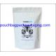 White printing stand up pouch, doypack with zip lock, stand up mylar bag for packaging