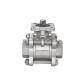 304 Stainless Steel 3PC High Platform Ball Valve for Thread Connection and Switching