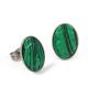 Fashionable Green Stone Stud Earrings , Minimalist Style White Shell Earrings