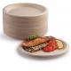 Bagasse Kraft Paper Plate Biodegradable For Dinner Party Restaurant