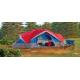 High Capacity  190T Polyester Double Layer Fiberglass Pole Waterproof Family Tent for 4 - 5 Person YT-FT-12005