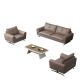 Gray Leather Sectional Sofa Set for Modular Couch in School Office Furniture Assembly