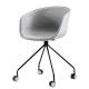 Commercial Plastic Dining Chairs / Rolling Chair / Office Chair With Metal Legs