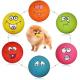 6pcs Smile Face Soft Latex Squeaky Dog Balls For Puppy Small Medium Pet Dogs
