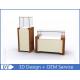Rectangle Square Jewelry and Exhibit Pedestal Display Case Brown + white Color