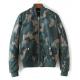 Ribbed Collar Ladies Camouflage Bomber Jacket , Printed Ma1 Flight Bomber Jacket