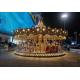 Outdoor Plaza Park Merry Go Round Carousel Romantic Rotating 4.35M Height