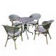 Lightweight Aluminum Frame Bistro Table And Chairs Set impact resistance