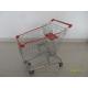 Low Tray Supermarket European Shopping Trolley With Handle Logo Printed