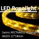 Rectangle 2 wires LED flexible rope light IP44 outdoor/indoor red/yellow/green/blue color