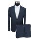 Business Fashion Mens 2 Piece Suit Adults Office Worker Dark Grey Stripe